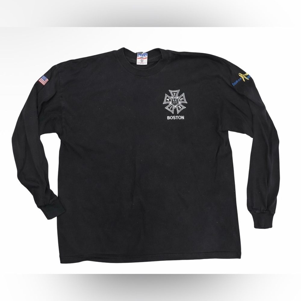 Vintage Boston IATSE Local 11 Shirt Union Made USA Black Tee XL